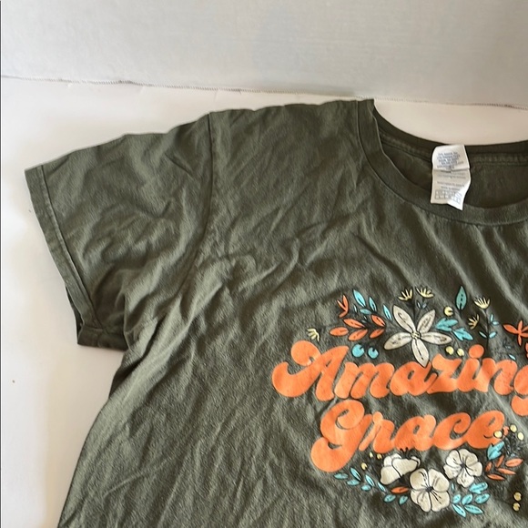Delta Olive Green amazing grace Graphic Tee - Picture 4 of 9